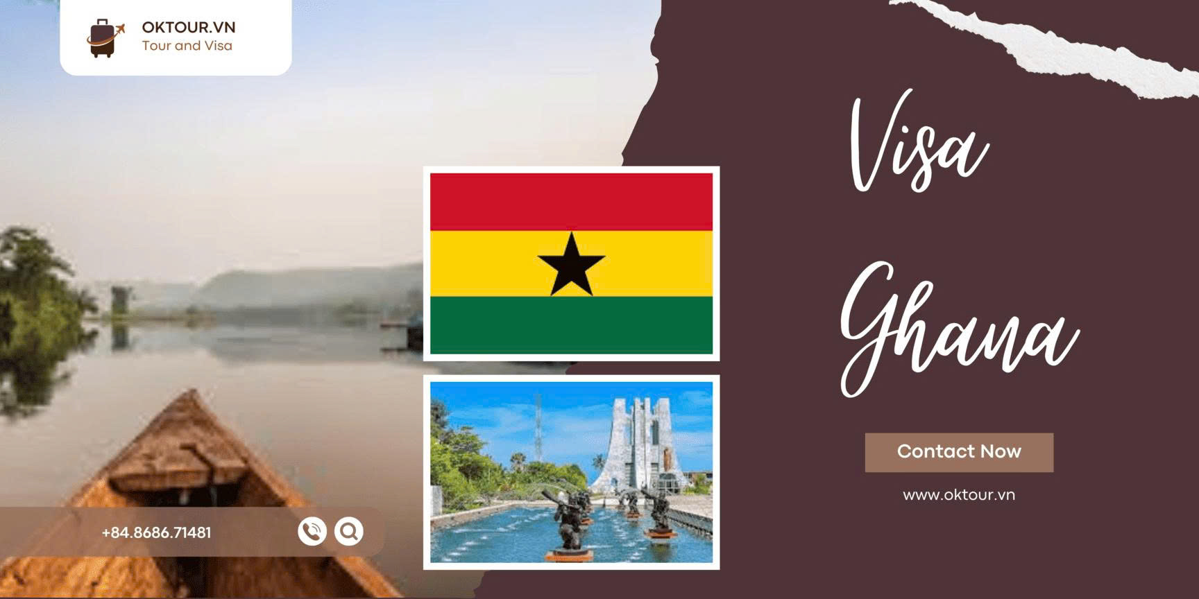 Hỗ trợ visa Ghana khẩn - Thủ tục nhanh , tỷ lệ đậu cao
